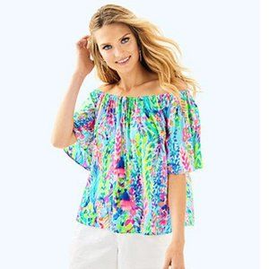 Lily Pulitzer Catch The Wave Sain Top